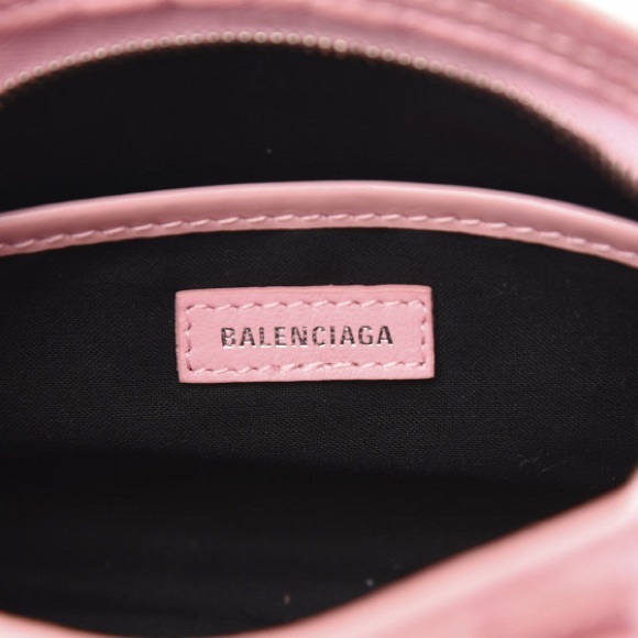 *RARE* Balenciaga Patent Crocodile Embossed Nano City Light Pink - Picture 7 of 15